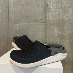 Crocs LiteRide Sandals Black Smoke Grey Men’s US 12